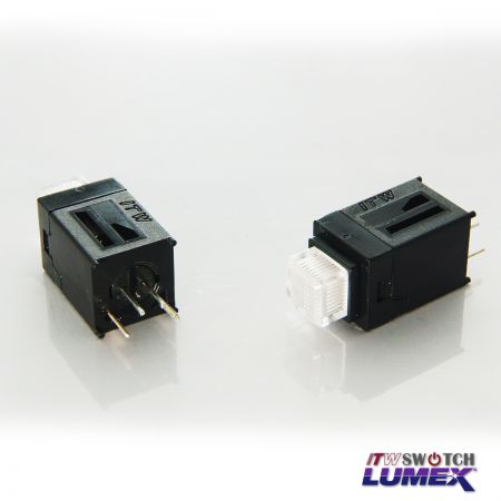 Commutateurs à bouton-poussoir miniatures éclairés par LED PCBA - Commutateurs poussoirs LED PCBA 0,25 A